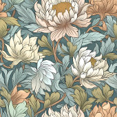 Personalisierter botanischer Ausdruck im Morris-St Fleecedecke