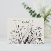 Personalisierter botanischer Danksagenkarte Dankeskarte (Stehend Vorderseite)
