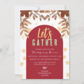 Personalisierter botanischer Erntedank Einladung (Vorderseite)