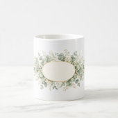 Personalisierter botanischer Monogramm-Becher, Euk Kaffeetasse (Mittel)