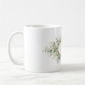 Personalisierter botanischer Monogramm-Becher, Euk Kaffeetasse (Links)
