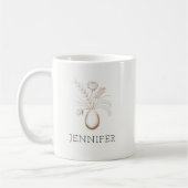 Personalisierter Botanischer Ostermug Elegantes Ge Kaffeetasse (Links)
