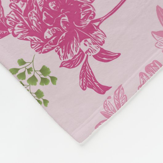 Personalisierter Botanischer Pinkerpest Fleecedecke (Ecke)