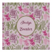 Personalisierter Botanischer Pinkerpest Poster (Vorderseite)