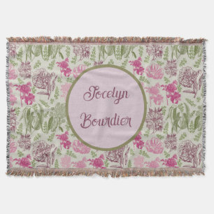 Personalisierter Botanischer Sage Peony Eukalyptus Decke