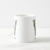 Personalisierter botanischer Weihnachtsmonogramm-B Kaffeetasse (Mittel)