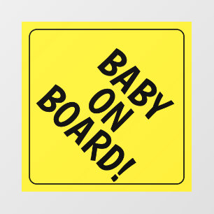 Personalisierter Botschaft Baby an Bord Auto Aufkl Fensteraufkleber