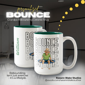 Personalisierter BOUNCE Opa Rebounding Keramikbech Zweifarbige Tasse