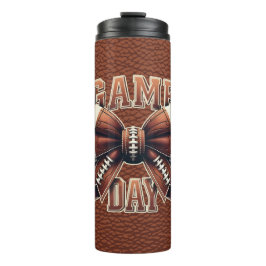 Personalisierter Bow Mama Football Saison Game Day Thermosbecher
