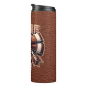 Personalisierter Bow Mama Football Saison Game Day Thermosbecher (Nach rechts gedreht)