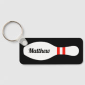 Personalisierter Bowling Button Schlüsselanhänger (Rückseite)