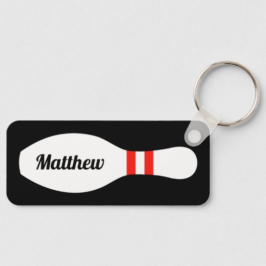 Personalisierter Bowling Button Schlüsselanhänger  (Vorderseite)