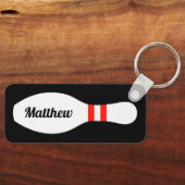 Personalisierter Bowling Button Schlüsselanhänger (Vorderseite)