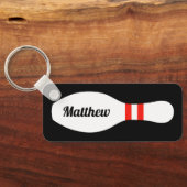 Personalisierter Bowling Button Schlüsselanhänger  (Rückseite)