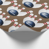 Personalisierter Bowling Geschenkpapier (Ecke)