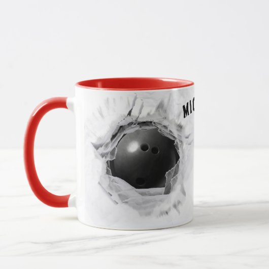 Personalisierter Bowling Sammelfähige Tasse (Links)