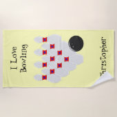 Personalisierter Bowling Strandtuch (Vorderseite)