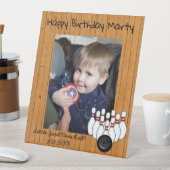 Personalisierter Bowling Themed Happy Birthday Sockelschild (In Situ)