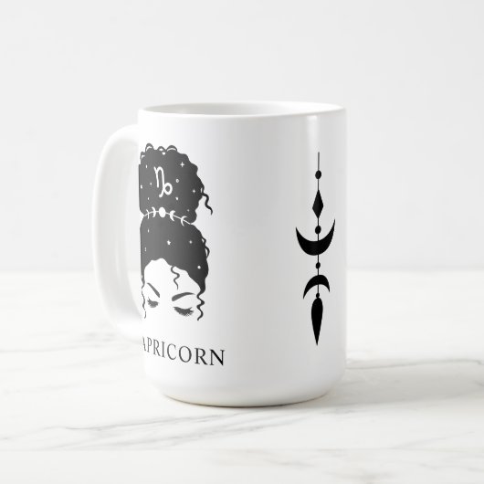 Personalisierter Bowling updo zodiac Capricorn Cof Kaffeetasse (Vorderseite Links)