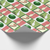 Personalisierter Bowling Weihnachten Geschenkpapier (Ecke)