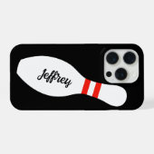 Personalisierter Bowlingpin-iPhone 15 Pro Hülle iPhone Hülle (Rückseite (Horizontal))