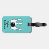 Personalisierter Bowlings-Taschen-Umbau Gepäckanhänger (Rückseite horizontal)