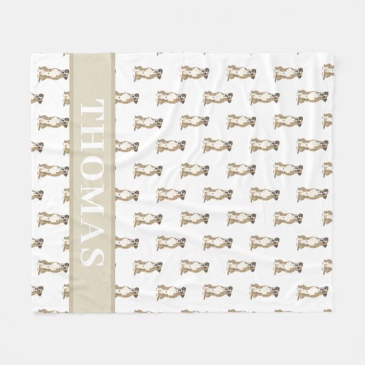 Personalisierter Boxer (Branding) Fleecedecke (Vorderseite (Horizontal))