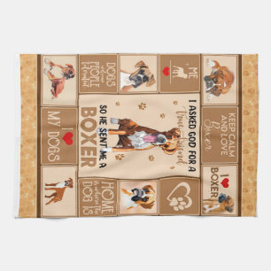 Personalisierter Boxer Dog Blanket, Dog Lover Gesc Geschirrtuch
