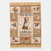 Personalisierter Boxer Dog Blanket, Dog Lover Gesc Geschirrtuch (Vertikal)
