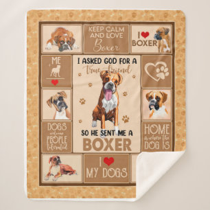 Personalisierter Boxer Dog Blanket, Dog Lover Gesc Sherpadecke
