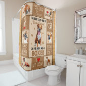 Personalisierter Boxer Dog Blanket, Duschvorhang (Beispiel)