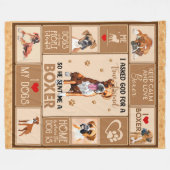 Personalisierter Boxer Dog Blanket, Fleecedecke (Vorderseite (Horizontal))