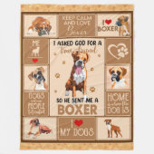 Personalisierter Boxer Dog Blanket, Fleecedecke (Vorderseite)