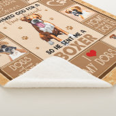 Personalisierter Boxer Dog Blanket, Sherpadecke (3/4)