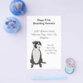 Personalisierter Boxer Dog Design Boarding Kennels Flyer (Einzeln)