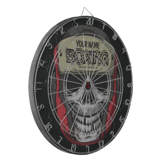 Personalisierter Boxer Fight Club  Dartscheibe (Vorderseite Links)