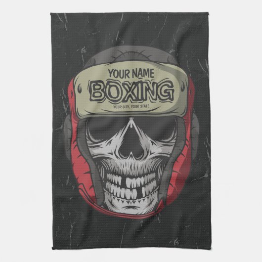 Personalisierter Boxer Fight Club Geschirrtuch (Vertikal)