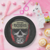 Personalisierter Boxer Fight Club Pappteller (Party)