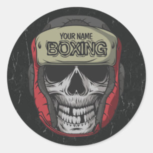 Personalisierter Boxer Fight Club Runder Aufkleber