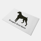 Personalisierter Boxer Fußmatte (Schrägansicht)