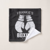 Personalisierter Boxklub Boxer Gym Fighter Handsch Badhandtuch Set (Waschlappen)