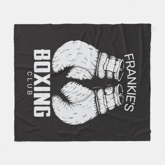 Personalisierter Boxklub Boxer Gym Fighter Handsch Fleecedecke (Vorderseite (Horizontal))