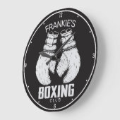 Personalisierter Boxklub Boxer Gym Fighter Handsch Große Wanduhr (Winkel)