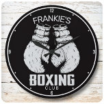 Personalisierter Boxklub Boxer Gym Fighter Handsch Große Wanduhr<br><div class="desc">Personalisiertes Boxing Club Design mit Boxing Prizefighter Handschuhen - Passen Sie Ihren Namen und Ihren eigenen Text an!</div>