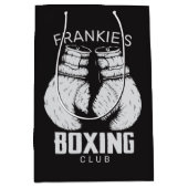 Personalisierter Boxklub Boxer Gym Fighter Handsch Mittlere Geschenktüte (Vorderseite)