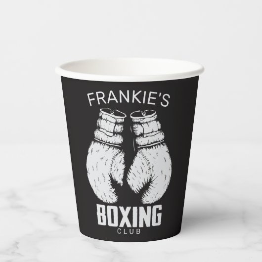 Personalisierter Boxklub Boxer Gym Fighter Handsch Pappbecher (Vorderseite)