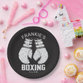 Personalisierter Boxklub Boxer Gym Fighter Handsch Pappteller (Party)