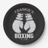 Personalisierter Boxklub Boxer Gym Fighter Handsch Pappteller (Vorderseite)