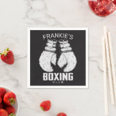 Personalisierter Boxklub Boxer Gym Fighter Handsch Serviette (Beispiel)