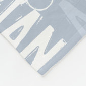 Personalisierter Boy Name and Bikes Dusty Blue Fleecedecke (Ecke)